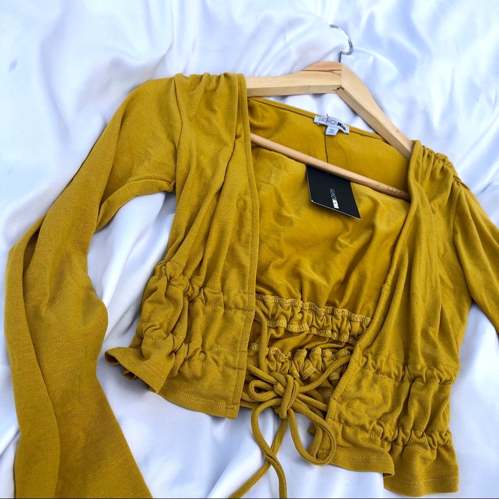 Fashion Nova | Poker Face Long Sleeve (mustard)